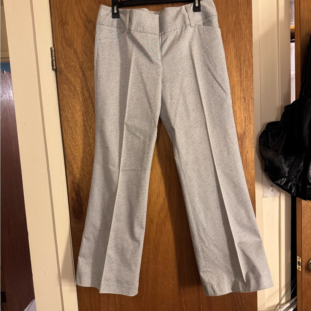 Gray Wide-Leg Trousers